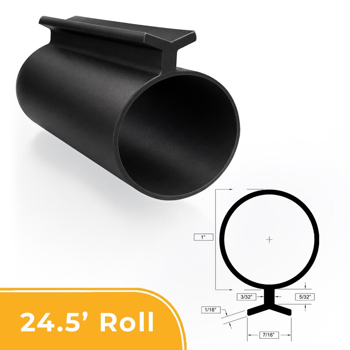 roll-lite 24.5' door bulb astragal